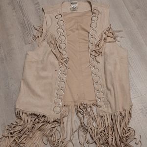 Country/rodeo suede like fringe vest
